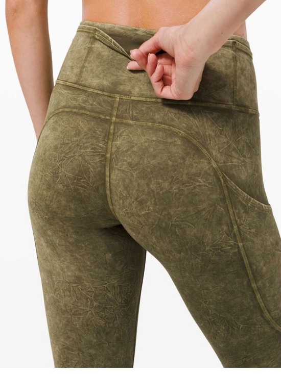 lululemon athletica Pants - Lululemon Fast and Free High Rise Ice Dye Leggings Sz 4